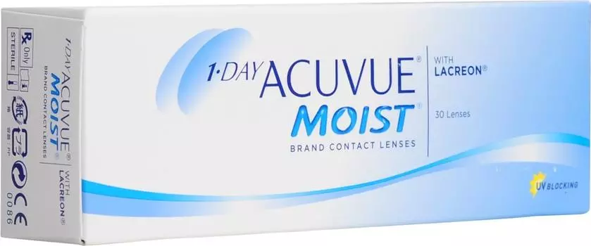 Контактные линзы Acuvue Moist 1-Day Однодневные -2.50/14.2/8.5 30шт