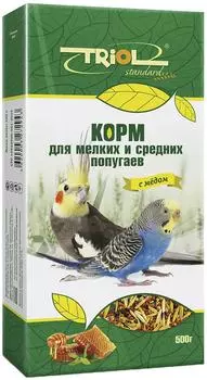 Корм для птиц Triol Standard с медом для мелких и средних попугаев 500г