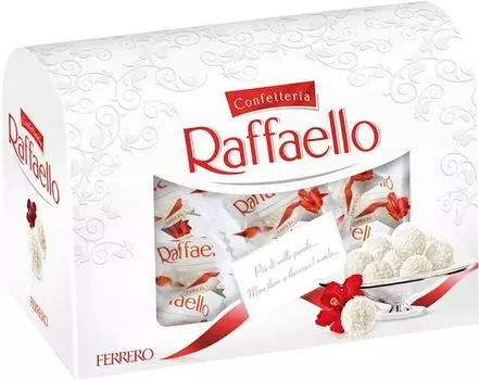 Конфеты Raffaello с цельным миндальным орехом в кокосовой обсыпке 240г