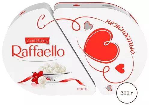 Конфеты Raffaello с цельным миндальным орехом в кокосовой обсыпке 300г
