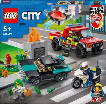 Конструктор LEGO City 60319 Пожарная бригада и полицейская погоня