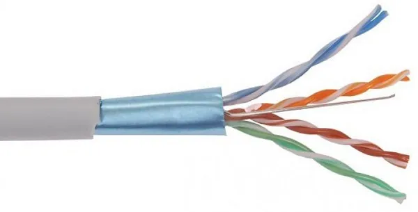Кабель витая пара U/UTP 5e кат. 4 пары Datarex DR-140102 23AWG(0.52 мм), медь, одножильный (solid), внутренний, LSZH, нг(A)-HF, серый, уп/305м