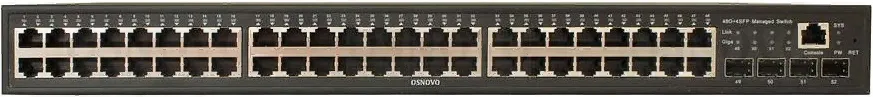 Коммутатор управляемый OSNOVO SW-48G4X-2L L3 PoE на 48xGE RJ-45 + 4х10G SFP+ порта