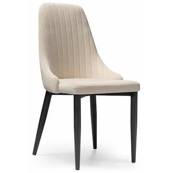 Стул Woodville на металлокаркасе Kora beige / black 15099