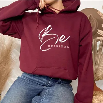 Толстовка Be Original, эстетическая толстовка, толстовка Be You, футболка для психического здоровья, модная толстовка с капюшоном Self Love, унисекс, эстетические топы S светло-серый