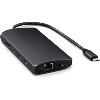 Адаптер Satechi USB-C Multiport Adapter 8K with Ethernet V3. Цвет: полуночный серый