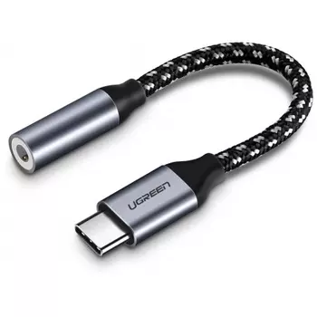 Адаптер UGREEN AV142 (30632) Type C Male To 3.5mm Audio Adapter серый
