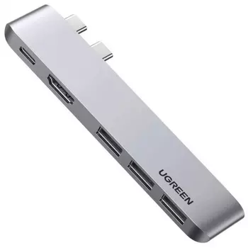 Адаптер UGREEN CM251 (60559) USB-C Multifunction Adapter серый космос