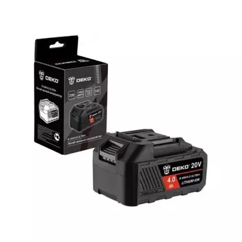 Аккумулятор DEKO R-UNV4.0 ULTRA+, Li-ion, 20В, 4.0А*ч, с повышенной токоотдачей