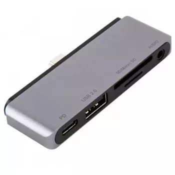 Адаптер Barn&Hollis Type-C 6 in 1 для iPad Pro, металл, серебристый УТ000027060