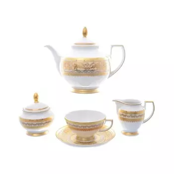 Сервиз чайный на 6 персон Falkenporzellan Diadem White Creme Gold
