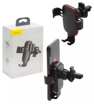 Автомобильный держатель Baseus Metal Age Gravity в воздуховод (SUJS030001) (черный)