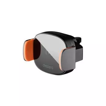 Автомобильный держатель Deppa (55207) Crab QI Stone для смартфона в воздуховод/на приборную панель15W (черный)