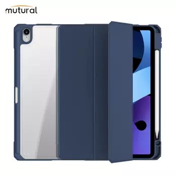 Чехол-книжка Mutural Folio Case для Apple iPad 7 (10.2) 2019 / iPad 8 (10.2) 2020 / iPad 9 (10.2) 2021 (полиуретан с подставкой) (темно-синий)