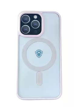 Чехол-накладка Dfansdesign Magsafe Case для Apple iPhone 13 Pro пластиковый (розовая рамка)