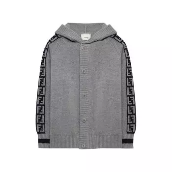Кашемировый кардиган с капюшоном Fendi