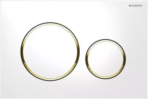 Кнопка смыва Geberit Sigma 20 115.882.KK.1 белая с золотом