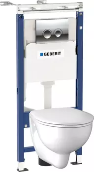 Комплект Geberit Kolo New Eco 458.122.NE.1 унитаз + инсталляция + крышка-сиденье