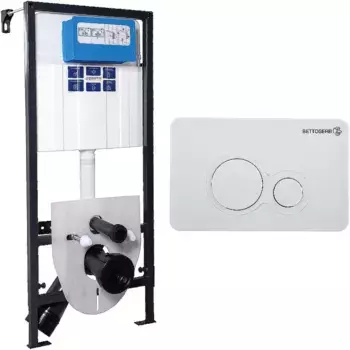 Комплект инсталляции Bettoserb Sava Fix SET40006457 с кнопкой белой глянцевой
