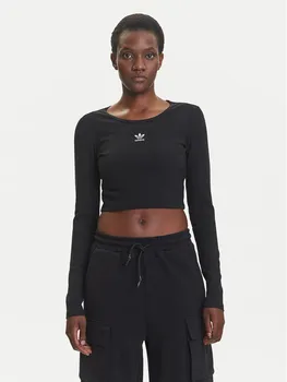 Облегающая блузка Essentials Ribbed IW5725 Adidas, черный