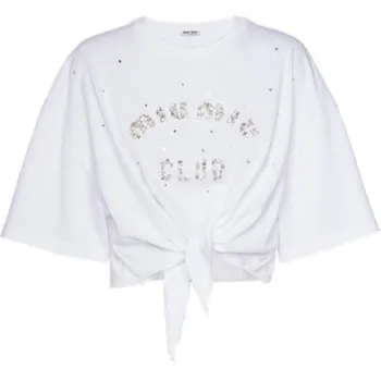 Топ женский Miu Miu укороченный, белый