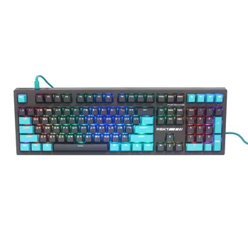 Клавиатура проводная Raskat KM002 Gray, механическая, Raskat Custom White, подсветка, USB, серый/зеленый (KM002 Gray)