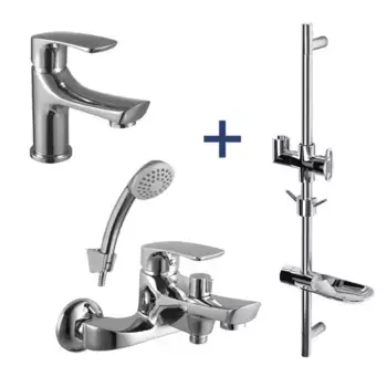 Комплект смесителей «Lemark» Plus Shape LM1780C (3 в 1) хром