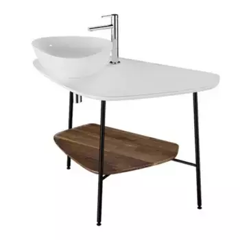 Консоль «Vitra» Plural 100 матовый белый/тёмный дуб левая