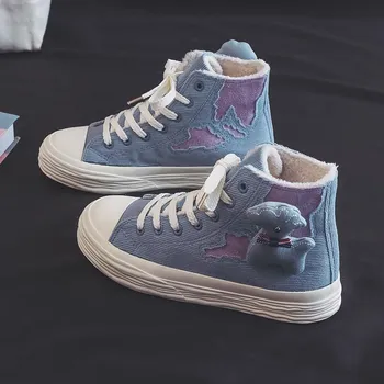 Woman Winter Canvas Sneakers 2022 New In Comfort Plus Velvet Warm Sports Shoes Ladies Skateboard Shoes 35 бежевый