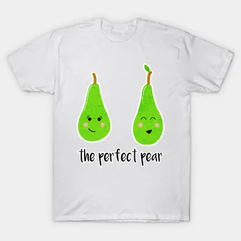 T Shirt Women The Perfect Pear Harajuku Print Kawaii Tshirt Summer Short Sleeve Female T-Shirt Top Tee S