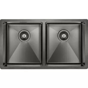 Кухонная мойка Paulmark Dopplet 78х44 вороненая сталь (PM507844-GM)