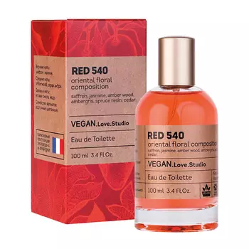 VEGAN.LOVE.STUDIO Туалетная вода женская RED 540 шафран жасмин амбра кедр 100.0