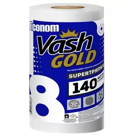 VASH GOLD SUPER тряпка для уборки многоразовая в рулоне, тиснение сетка