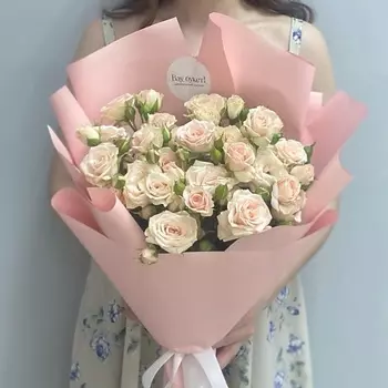 ВАУ, БУКЕТ! Розовые кустовые розы