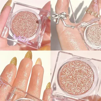 Блестящий набор для контуринга Набор для теней для век Pearl Fairy Glitter Картофельное пюре с тонким мерцанием Осветляющий водонепроницаемый стойкий студенческий макияж 02
