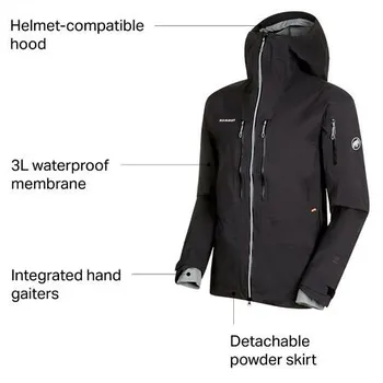 Куртка с капюшоном Haldigrat HS мужская Mammut, черный