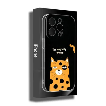 Новый чехол для телефона Beckoning Tiger 14 11 12 Pro 8 7 14 Plus 2020 X Pro 14 MAX 13 MINI XR XS Мягкие чехлы для телефонов с изображением спящего кота из мультфильма iphone XR