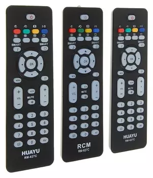 Пульт ДУ Huayu Rm-627с, для ТВ Philips, универсальный, черный