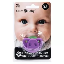 Пустышка силиконовая ортодонтическая «Пятачок», от 0 мес., с колпачком