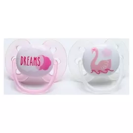 Пустышка Ultra Soft, Dreams/лебедь, 0-6 мес., 2 шт, для девочек