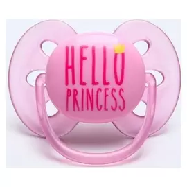Пустышка Ultra Soft, Hello Princess, 6-18 мес, 1 шт, для девочек
