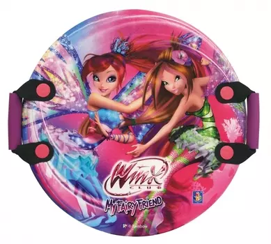 Круглая ледянка с плотными ручками - Winx, диаметром 54 см