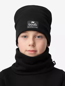 Комплект (шапка, снуд) для мальчика bodo, Черный