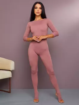 Комбинезон Skin of Angel рукав 3/4, Розовый