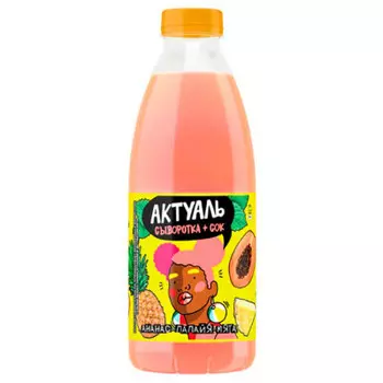 Напиток сывороточный актуаль 930 г ананас папайя мята пл/бут