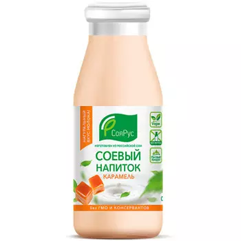 Напиток соевый карамель СояРус 500мл ст/бут