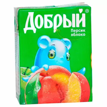 Нектар добрый 0.2 л яблоко-персик тетра-пак