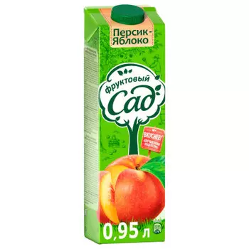 Нектар Фруктовый сад персик яблочный 0,95л
