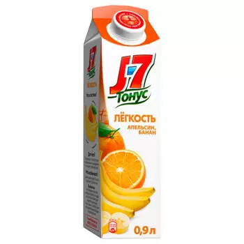 Нектар j7 тонус 0.9 л апельсин банан с пребиотиком