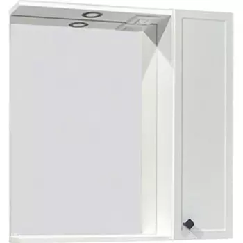 Зеркальный шкаф Runo Римини 75х75 правый, белый (00-00001257)